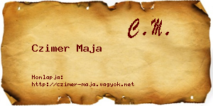 Czimer Maja névjegykártya